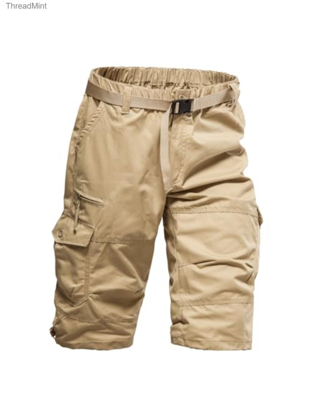Men's Cargo Shorts Relaxed Fit Cotton Hiking Shorts 3/4 Length